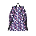 thumbnail image 2 of Lsque Skull cartoon flower Pattern Canvas Daypack, Durable Backpack, High-quality Versatile Backpack,Vintage Compact Backpack-Small, 2 of 6