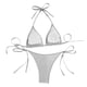 thumbnail image 5 of Tankini para mujer, bikini liso sin espalda, de dos piezas, estilo vendaje, para playa, dos piezas, tankini, 2 piezas, 5 of 9