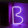 thumbnail image 5 of Letter Neon Lights, LED Neon Night Light Neon Lights Wall Decorative Night Light for Kids Bedroom Battery USB Operated Purple, 5 of 7