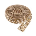 thumbnail image 1 of Abbracc 1yard Diamond Rhinestone Ribbon Crystal Beaded Patch Clothes Applique 1.5cm Yellow, 1 of 7