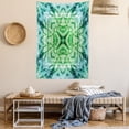 thumbnail image 2 of Tie Dye Decor Tapestry, Abstract Square Shaped Kaleidoscope with Murky Psychedelic Expansions Pattern, Wall Hanging for Bedroom Living Room Dorm Decor, 40W X 60L Inches, Green Teal, by Ambesonne, 2 of 5