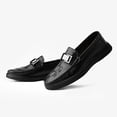 thumbnail image 3 of Men's Casual Loafers Slip On Leather Shoes Comfortable Lightweight Driving Shoes Male Moccasins Classic Penny Loafer Flats Boat Shoes Outdoor Walking Shoes, 3 of 11
