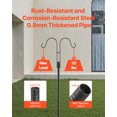 thumbnail image 3 of VEVOR Double Shepherds Hook 8 Pack 60 Inch Heavy Duty Bird Feeder Pole, 3 of 9