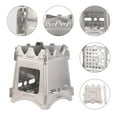 thumbnail image 3 of Portable Stainless Steel Firewood Stove - 6.5 x 4.5 x 7.1in Foldable, Windproof for Camping Barbecue & Outdoor Heating, 3 of 6
