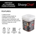 thumbnail image 2 of SharpChef Airtight Twist & Lock Food Storage Container with locking lid, Leakproof, Kitchen Pantry Organization and Storage, BPA-Free, 2 of 5