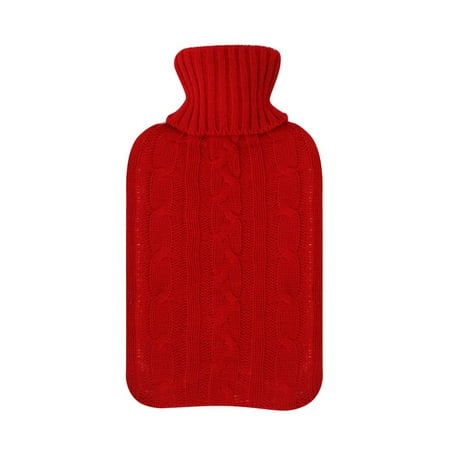 

Winter Keep Warm Fleece Hot Water Bottles 2litre Multiple Designs Easy Removable Cover Soft And Cosy Faux Cover