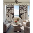 thumbnail image 6 of Texas Star Vintage Blackout Curtains for Bedroom Living Room Darkening Curtains 96 Inches Long Brown Retro Berry Beige Wooden Branches Window Curtain 2 Panels Set Window Treatment Drapes 52"x96", 6 of 9