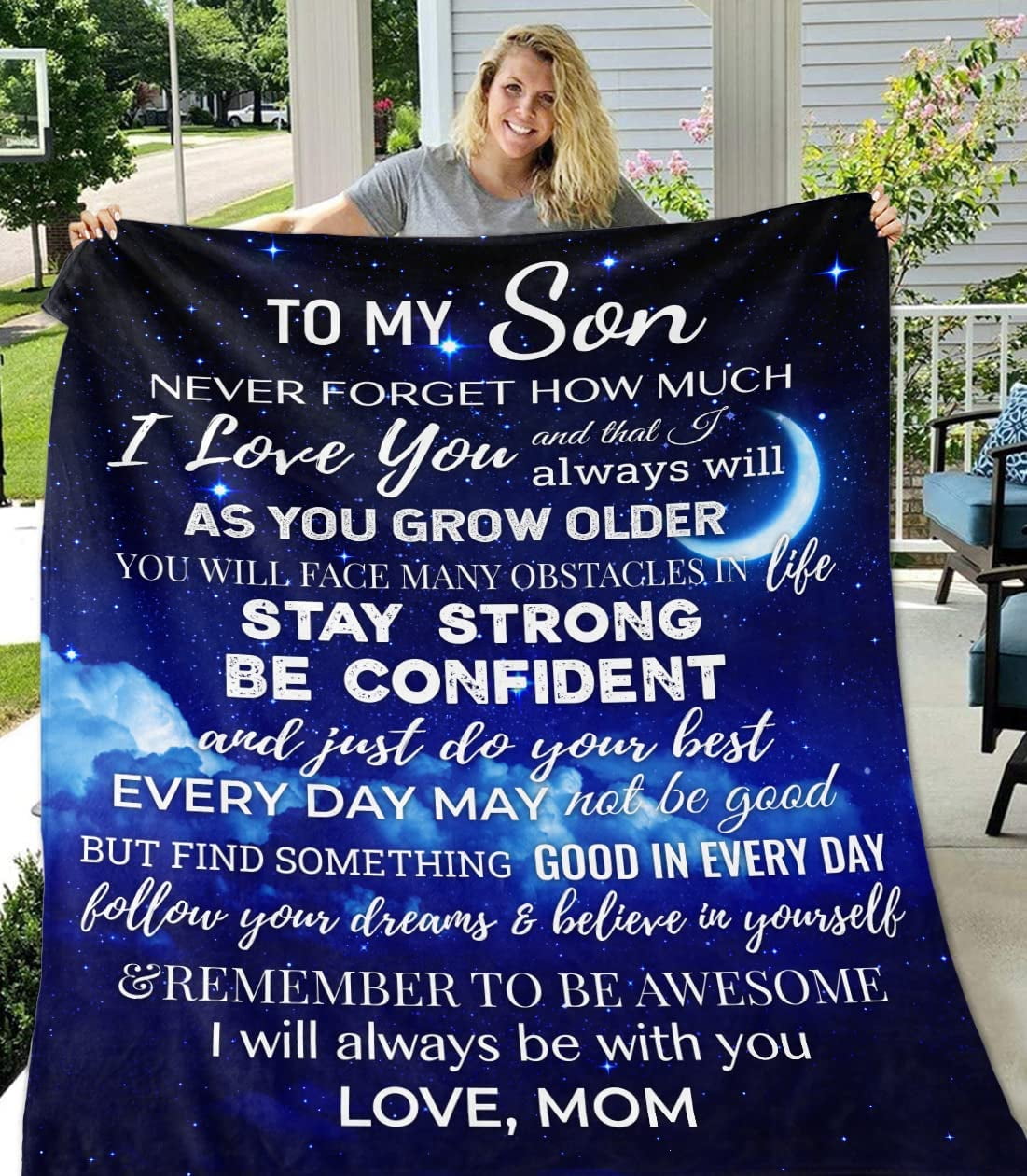 GDAKE Fleece Blanket to My Son I Love You Forever from Mom UltraSoft