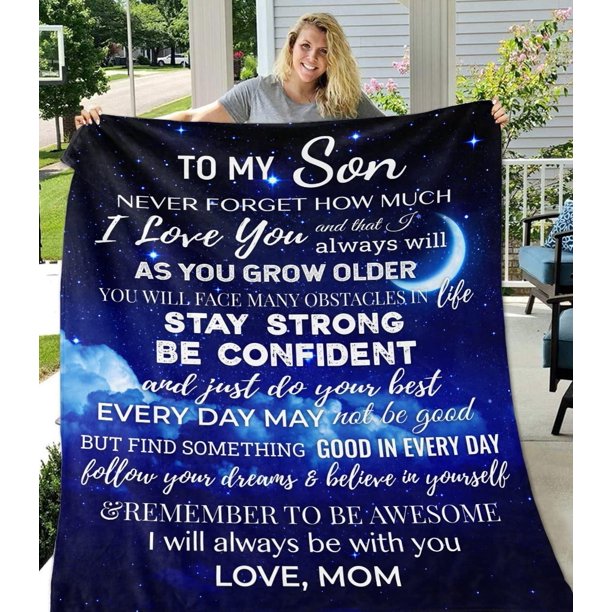 GDAKE Fleece Blanket to My Son I Love You Forever from Mom UltraSoft