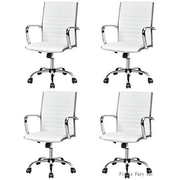 Ribbed Office Chair, Ergonomic High Back Executive Conference Chair