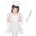 thumbnail image 5 of BESTOYARD - Conjunto de 4 disfraces de ángel con diadema, alas, varita y falda tutú para niñas (ángel), 5 of 5