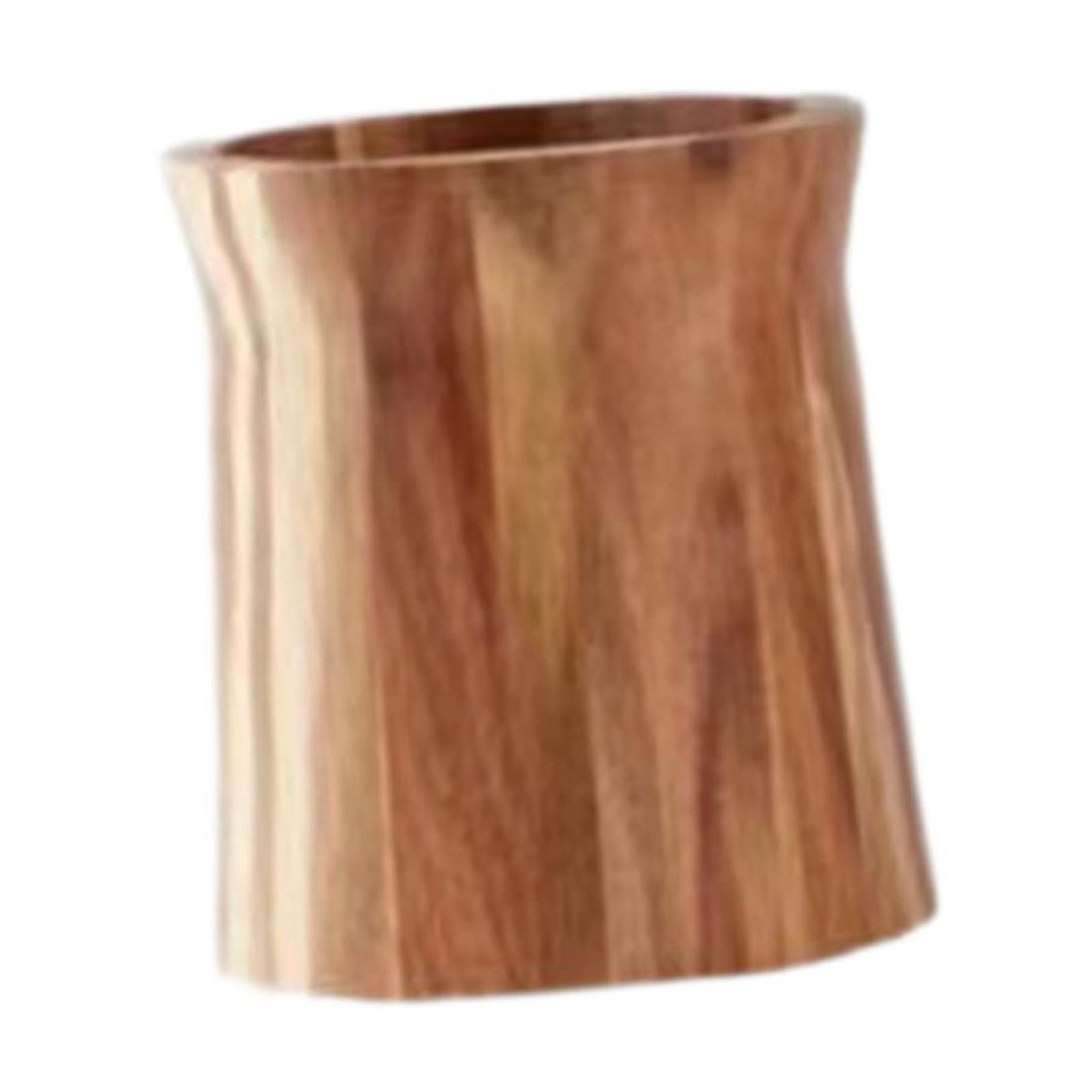 Acacia Wood Crock Rotating Utensil Organizer Countertop Holder Large Capacity for Kitchen Dining Table Parties