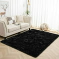 thumbnail image 4 of LOCHAS Soft Indoor Modern Area Rugs Fluffy Living Room Carpets for Children Bedroom 5.3'x7.5',ft, Black, 4 of 8