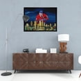 thumbnail image 2 of Nick Suzuki 20x29 Framed Canvas Canadiens Skyline, 2 of 9