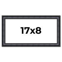 17x8 Frame Black Real Wood Picture Frame Width 1.25 inches | Interior Frame Depth 0.5 inches |