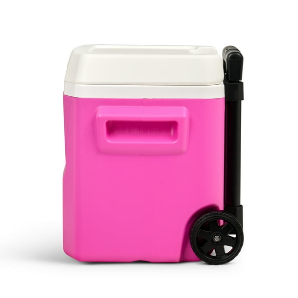 Igloo 16 QT Laguna Ice Chest Cooler with Wheels, Pink Walmart