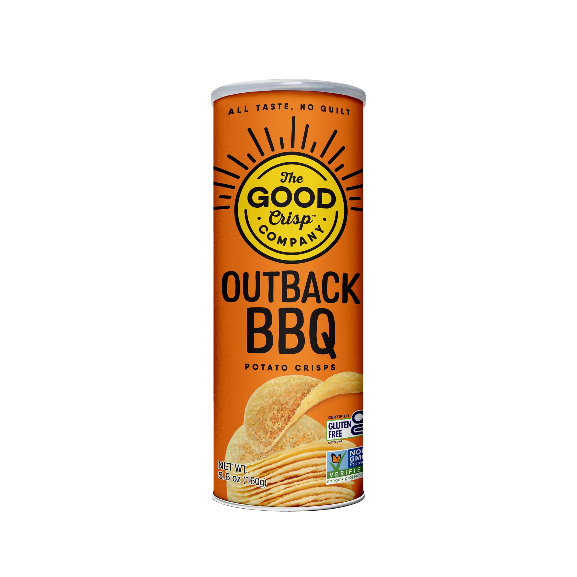 The Good Crisp Company Gluten Free Outback BBQ Snack Chips in Paperboard Canister, 5.6 oz