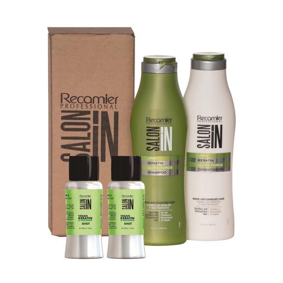 Recamier Professional Salon In  Pro Keratin Ultra Force Hair Shampoo and Conditioner kit 2   2 Nano Keratine