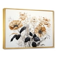 thumbnail image 2 of Designart "Nostalgic Poetry Of Sepia-Toned Flowers" Plants Floater Framed Canvas Art Print, 2 of 5