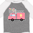 thumbnail image 4 of Inktastic Easter Fire Truck Egg Hunt Bunny Boys or Girls Long Sleeve Baby Bodysuit, 4 of 5
