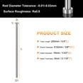 thumbnail image 2 of Uxcell 4 Pcs Éjecteur Droit 3/8 Pouces Dia 250mm (9.8 Pouces) Long GCR15 Pointe Ronde, 2 of 7