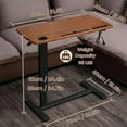 thumbnail image 2 of Overbed Table with Wheels, Adjustable Height Laptop Computer Standing Table, Mobile Bed Table for Home and Hospital Use, USB Port, Tablet Slot and Cup Holder, 2 of 6