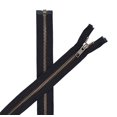 thumbnail image 3 of Jacket Zippers - YKK #5 Antique Brass - Metal Teeth Separating - Black - Made in The USA. (Pack of 2) (31" Inches), 3 of 3