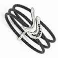 thumbnail image 4 of Edward Mirell Titanium Black Ti Sterling Silver Spinel Cable Flexible Cuff, 4 of 7