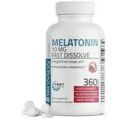 Bronson Melatonin 10mg Fast Dissolve Tablets - Sleep Aid - Fall Asleep Faster, Stay Asleep Longer- 360 Cherry Flavored Tablets