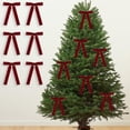 thumbnail image 2 of 12Pcs Velvet Ribbon Bows Christmas Tree Decorations,5.1 x 7.1 in Vintage Xmas Ornaments for Tree Home Party Front Door Wreath Garland Holiday Decor, 2 of 5
