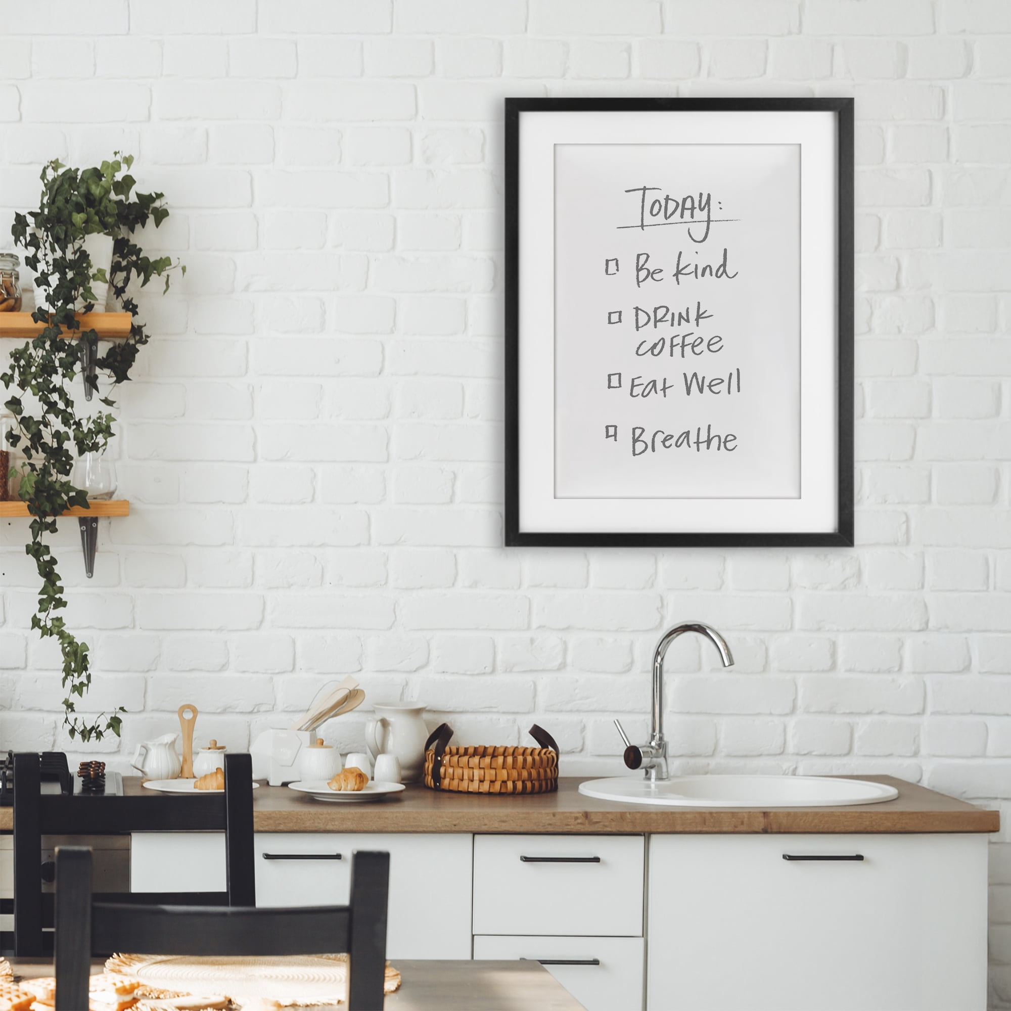 Stupell Industries Simple Today's Checklist Black Framed Print Under Glass, design by SD Graphics Studio