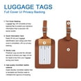 thumbnail image 2 of 4 set Luggage Tag,PU leather Travel Tags, portable travel accessory,Bag Tags with Name Card Holder, 2 of 6