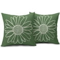thumbnail image 2 of Green Daisy Flower Pillow Covers 18x18 Inch Set of 2 Spring Summer Floral Bloom Decorative Throw Pillows Seasonal Cotton Linen Pillow Cases Farmhouse Home Decor for Cushion Couch Sofa Outdoor, 2 of 6