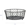 thumbnail image 3 of Mikasa Gourmet Basics 10-Inch Fruit Storage Basket - Decorative Black Wire Fruit Storage Basket for Kitchen, Versatile Fruit and Vegetable Basket Holder with Modern Design, 3 of 6