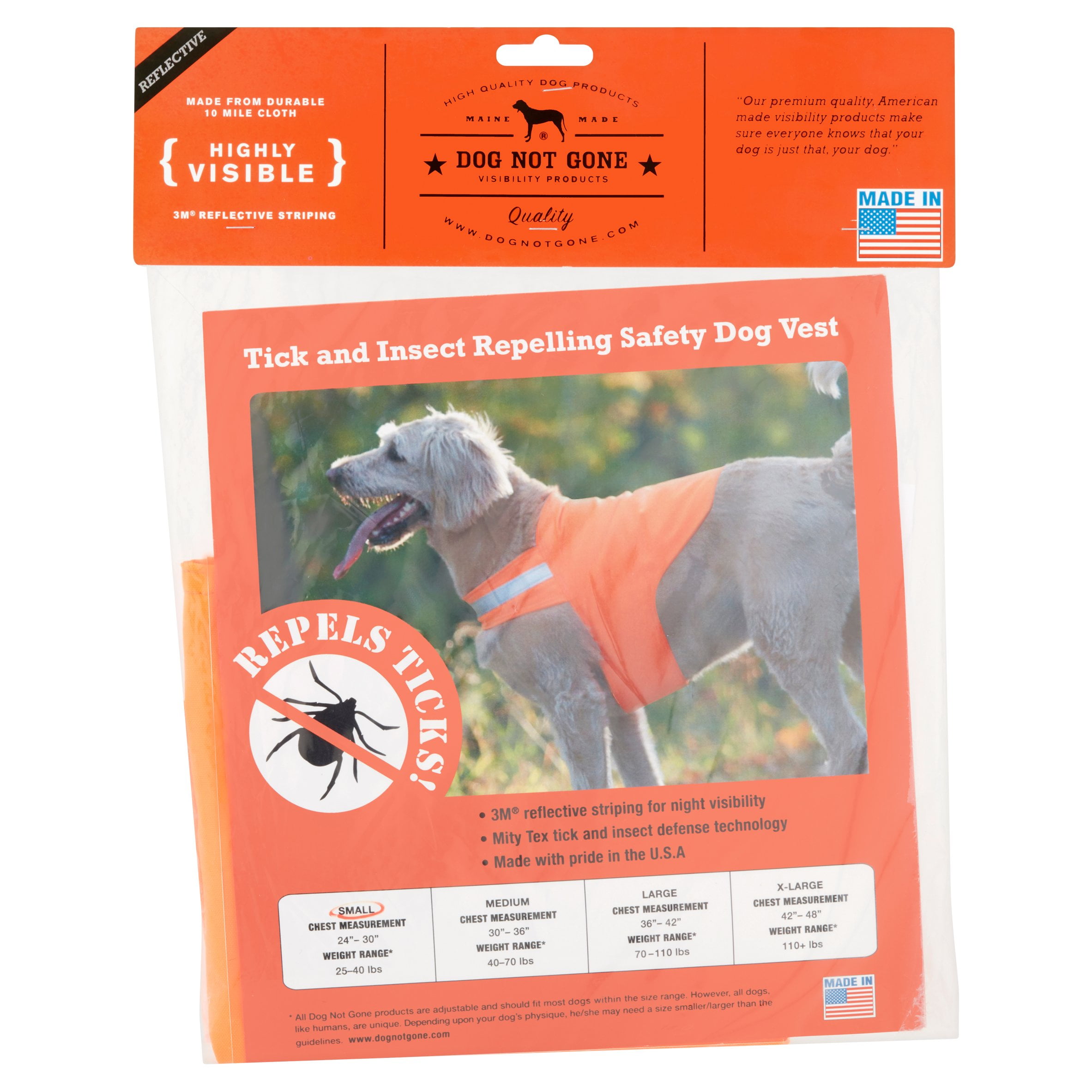 Dog Not Gone Tick and Insect Repelling Safety Dog Vest