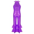 thumbnail image 4 of iEFiEL Girls Metallic Ballet Dance Unitard Gymnastics Performance Leotard, 4 of 7