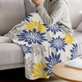 thumbnail image 6 of Flannel Throw Blanket for Couch Sofa Bed, Country Flower Retro Linen Soft Cozy Warm Fuzzy Blanket 40x50in, 6 of 9