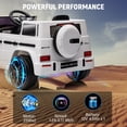 thumbnail image 4 of EastVita Kids 12V Ride on Car, Licensed Mercedes Benz G63 Kids Ride on Toy Car w/Remote Control, Safety Lock, Soft Start, LED Light, Bluetooth, Music, 4 of 6