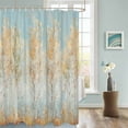thumbnail image 3 of Fabric Shower Curtain, Brown Trees Forest Impressionist Oil Painting Art Shower Curtains with 12 Hooks Waterproof Machine Washable Bath Curtains for Bathroom, 72 x 96in, 3 of 6