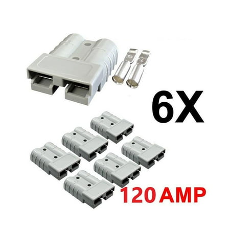 

Leke 6 x FOR Anderson Type Plug Connectors 120 AMP 12-24V 6AWG DC Power Tools