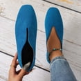 thumbnail image 2 of Viluyesy Flats for Womens, Square Toe Faux Suede 2026 Trendy Casual Dressy Work Loafers Shoes Blue US5.5, 2 of 8