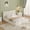 Off White Variant 1, variant on Harmie Bed Frame Soft Cloud Bed Frame Built in Headboard Shelves Adults And Guest Rooms Off White Queen