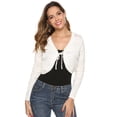 thumbnail image 2 of Purcoar Women's Woolen Cardigan Long Sleeve Knit Sweater Open Front Cardigan, 2 of 7