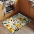 thumbnail image 3 of 2x3 Door Mat Rug, Sunflower Bee Non-Skid Rubber Backing Large Rectangle Rugs - Living Room Bedroom Home Office, Vintage Summer Botanical Farmhouse Indoor Floor Mat Carpets Washable Rug, 3 of 9