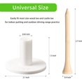 thumbnail image 3 of 10 Set Golf Rubber Tee Holder Set for Driving Range Golf Practice Mat Indoor Outdoor Size 1.5 Inch (10 Golf Rubber Tee Holders, 10 Bamboo Tees), 3 of 7