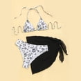 thumbnail image 2 of Zmoon Split Bikini Three-Piece Set Lazada Floral Lace-Up Bikini Swimsuit Women, 2 of 3