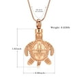 thumbnail image 2 of Personlized Sea Turtle Necklace Urns for Cremation Ashes Urn Necklace Lockets for Human Ashes Pet Ashes Holder Pendent for Ashes and Chain, 2 of 7