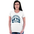 thumbnail image 3 of Dont Shop Adopt Cat Dog Pet Owner Womens Slim Fit Graphic Tee Brisco Brands M, 3 of 5