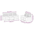 thumbnail image 4 of vidaXL 2 Piece Sofa Set with Cushions Black Faux Leather, 4 of 4