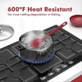 thumbnail image 4 of Juego de 4 espátulas de silicona, espátula de goma de grado alimenticio, mango resistente mejorado con agarre ergonómico, resistente al calor hasta 600 °F para utensilios de cocina antiadherentes., 4 of 6